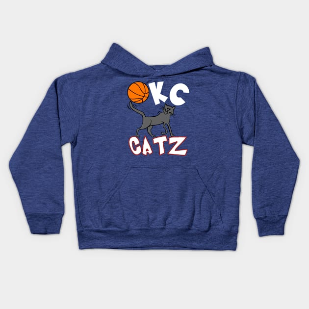 OKC Catz Basketball Squad Warmup Jersey Kids Hoodie by WavyDopeness